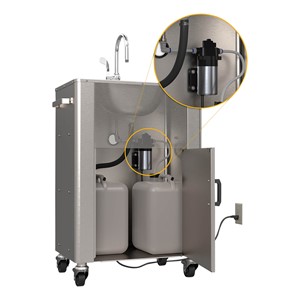 Portable Wash-Ware Stainless Steel Sink w/ Electric Pump